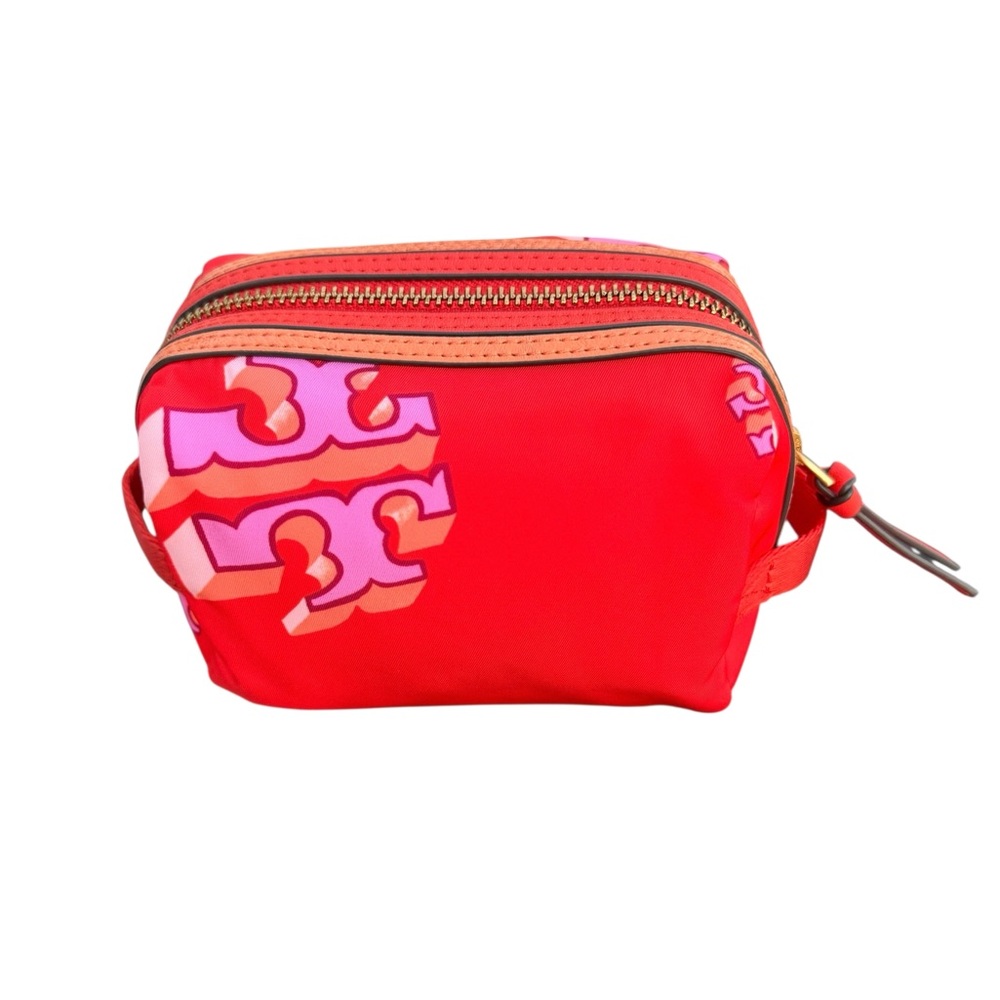 🆕 Tory Burch Virginia Logo Cosmetic Bag
